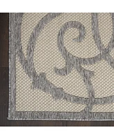 Nourison Home Cozumel CZM04 Cream and Gray 4' x 6' Outdoor Area Rug