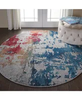 Nourison Home Ankara Global ANR10 Multi 4' Round Rug