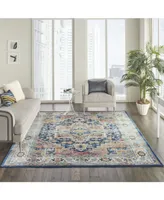 Nourison Home Ankara Global ANR11 Blue and Multi 7'10" x 9'10" Area Rug