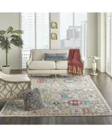 Nourison Home Ankara Global ANR12 Gray and Multi 8'10" x 11'10" Area Rug