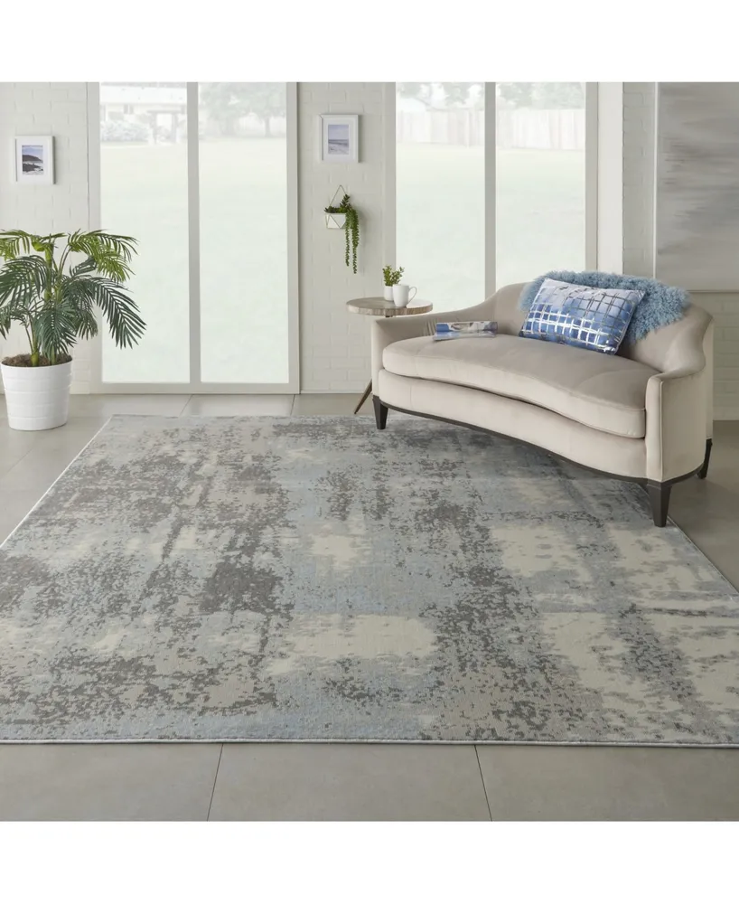 Nourison Home Etchings ETC02 Gray and Mist 8' x 10' Area Rug