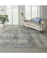 Nourison Home Etchings ETC02 Gray and Mist 8' x 10' Area Rug