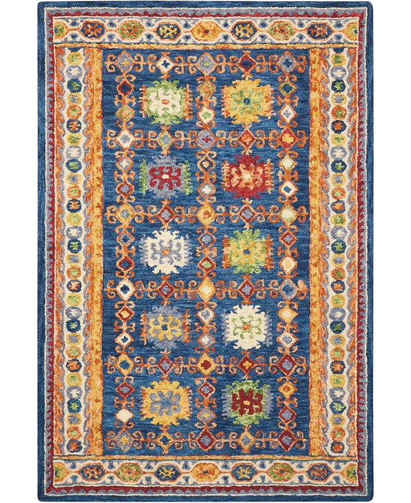 Nourison Home Vivid VIV09 Navy 4' x 6' Area Rug