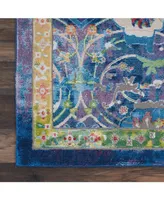 Nourison Home Ankara Global ANR03 Blue 7'10" x 9'10" Area Rug