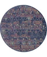 Nourison Home Ankara Global Anr08 Navy Multi Rug