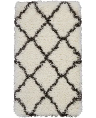 Nourison Home Luxe Shag LXS02 Ivory 2'2" x 3'9" Area Rug