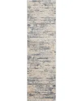 Nourison Home Rustic Textures RUS04 Beige and Gray 2'2" x 7'6" Runner Rug