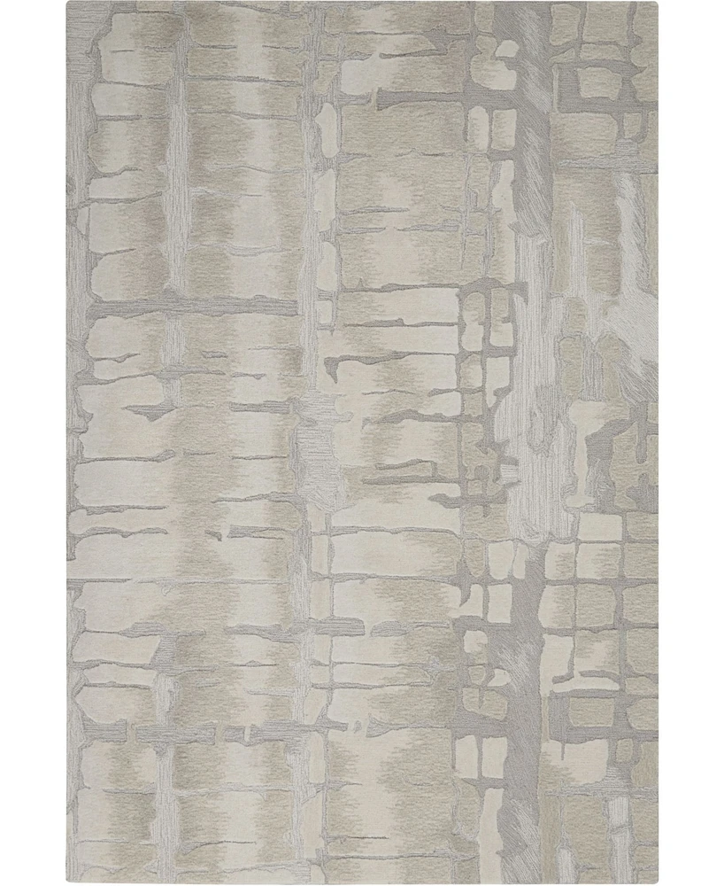 Nourison Home Symmetry SMM04 Ivory 5'3" x 7'9" Area Rug