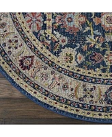 Nourison Home Ankara Global Anr13 Navy Multi Rug