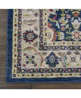 Nourison Home Ankara Global ANR13 Navy and Multi 8'10" x 11'10" Area Rug