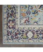 Nourison Home Ankara Global ANR14 Teal and Multi 4' x 6' Area Rug