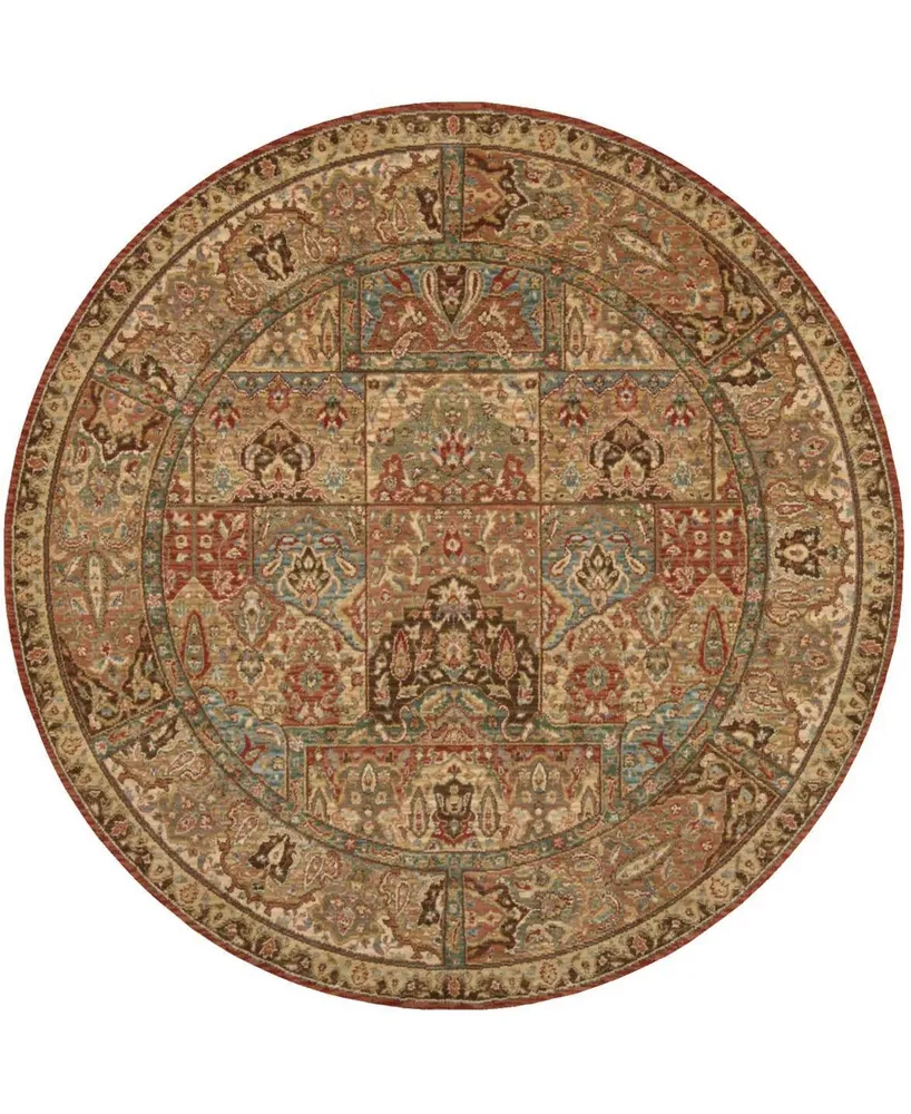 Nourison Home Living Treasures LI02 Multi 5'10" Round Rug