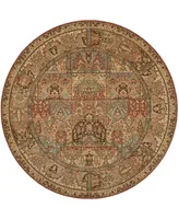 Nourison Home Living Treasures LI02 Multi 5'10" Round Rug