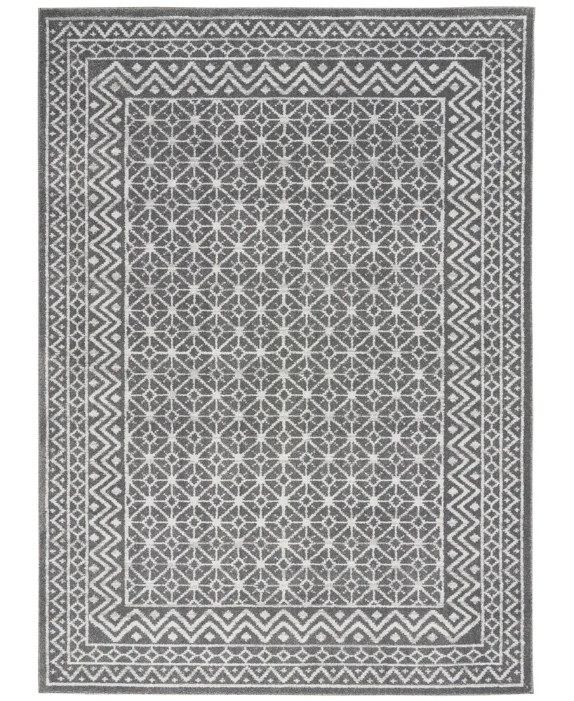 Nourison Home Palermo PMR02 Charcoal 5'3" x 7'3" Area Rug