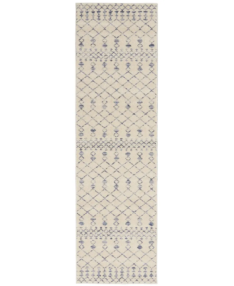 Nourison Home Palermo PMR03 Beige and 2'2" x 7'6" Runner Rug