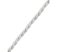 Giani Bernini Sterling Silver Necklace, 20" Diamond Cut Rope Chain