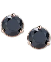 Black Diamond Stud Earrings (3/4 ct. t.w.) in 14k Rose Gold