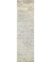 Nourison Home Luminance LUM10 Silver 2'3" x 8' Runner Rug