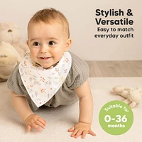 KeaBabies 8pk Organic Baby Bandana Bibs, Drool Bibs for Boy, Girl, Infant