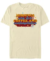 Stranger Things Men's Coffee and Contemplation Typographic Short Sleeve T-Shirt
