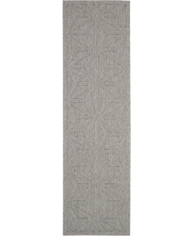 Nourison Home Cozumel CZM01 Silver 2'2" x 7'6" Runner Rug