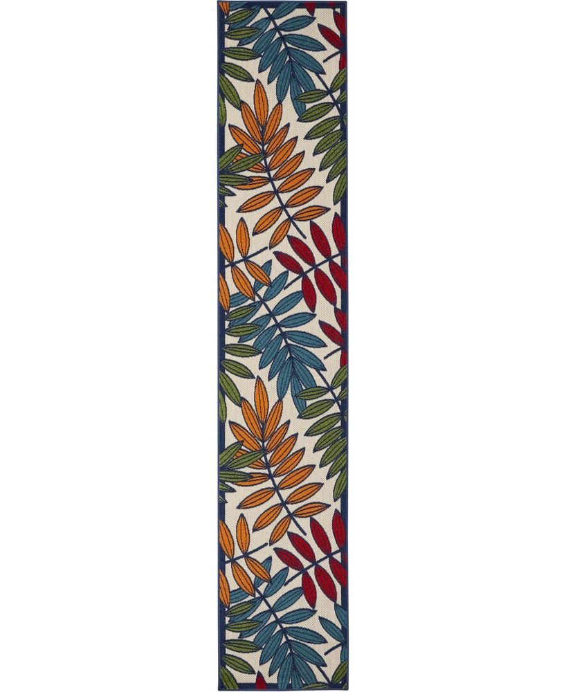 Nourison Home Aloha ALH18 Multi 2'3" x 12' Runner Rug