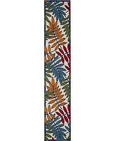 Nourison Home Aloha ALH18 Multi 2'3" x 12' Runner Rug