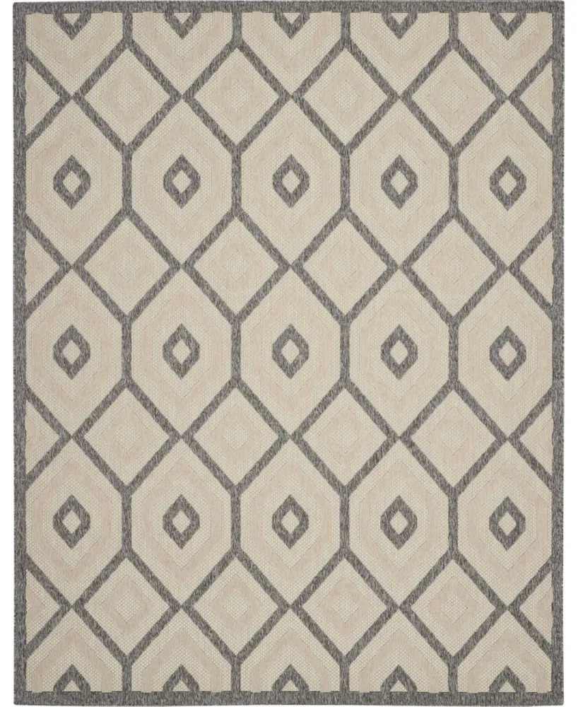 Nourison Home Cozumel CZM02 Cream 7'10" x 9'10" Outdoor Area Rug