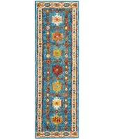 Nourison Home Vivid VIV09 Teal 2'3" x 7'6" Runner Rug