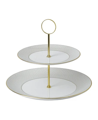 Wedgwood Gio Gold Two-Tier Cake Stand