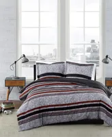 London Fog Warren Stripe Piece Comforter Set