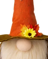 Glitzhome 24" Fall Fabric Gnome Standing Decor