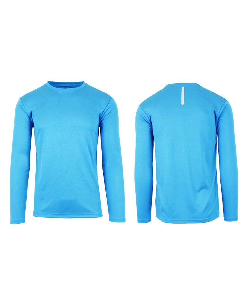 Galaxy By Harvic Men's Long Sleeve Moisture-Wicking Performance Tee