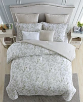 Laura Ashley Lindy Cotton Reversible 7 Piece Comforter Set