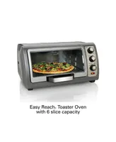 Hamilton Beach Easy Reach Toaster Oven with Roll-Top Door