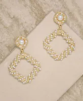 Ettika 18K Gold Imitation Pearl Knocker Women's Earrings