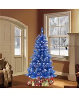 Puleo 4" Pre-Lit Fashion Artificial Christmas Tree