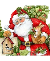 Designocracy by Susan Winget Woodland Playing Santa Wall and Door Decor