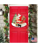 Designocracy by Susan Winget Classic Christmas Wish List Santa Wall and Door Decor