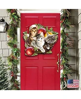 Designocracy by Dona Gelsinger Christmas Kittens Wall and Door Hanger