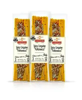 Tiberino One Pot Dish - Linguine Pasta Puttanesca with Tomato, Capers and Olives Sauce Sligthly Spicy - 8.8oz 250 Grams, Pack of 3