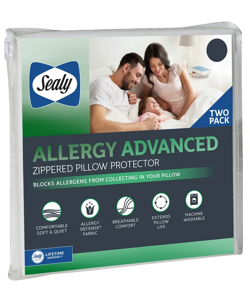 Sealy Allergy Defense Pillow Protector, Standard/Queen, Pack of 2