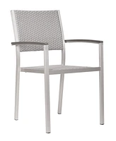 Zuo Metropolitan Arm Chair, Set of 2 - Silver