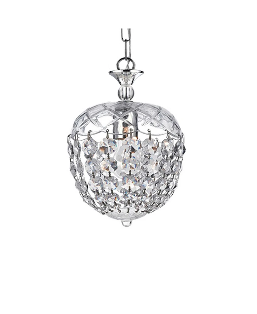 Home Accessories Silver 8" 1-Light Indoor Chandelier with Light Kit