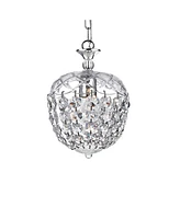 Home Accessories Silver 8" 1-Light Indoor Chandelier with Light Kit