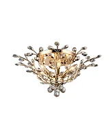 Home Accessories Ava 12" 6-Light Indoor Flush Mount Chandelier with Light Kit