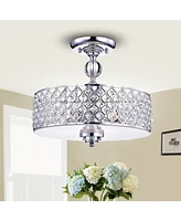 Home Accessories Dyesta 21" 3-Light Indoor Semi-Flush Mount Chandelier with Light Kit