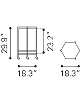 Zuo Hex Bar Cart