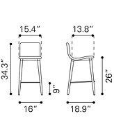 Zuo Jericho Counter Chair