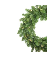 Northlight Pre-Lit Eastern Pine Artificial Christmas Wreath-Clear Lights